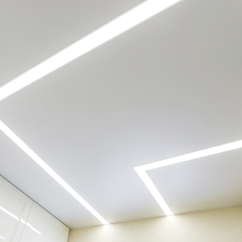 perfil led banheiro preto