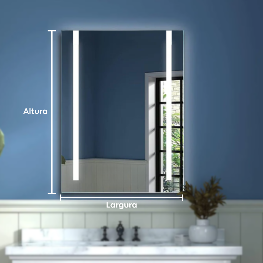 perfil de led banheiro canto