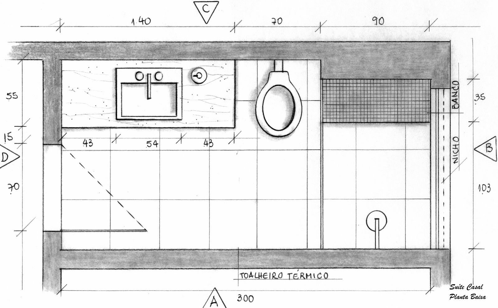 tamanho ideal box banheiro