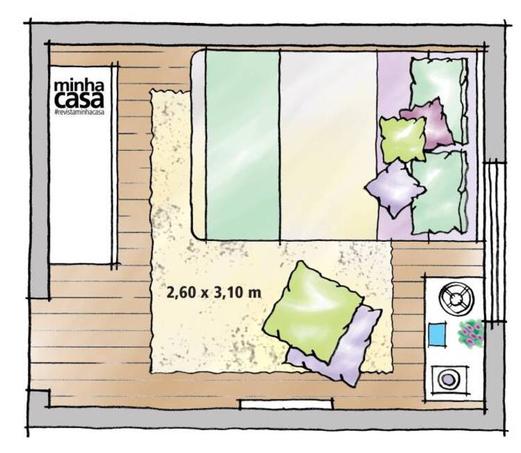 plantas para quarto de casal pequeno