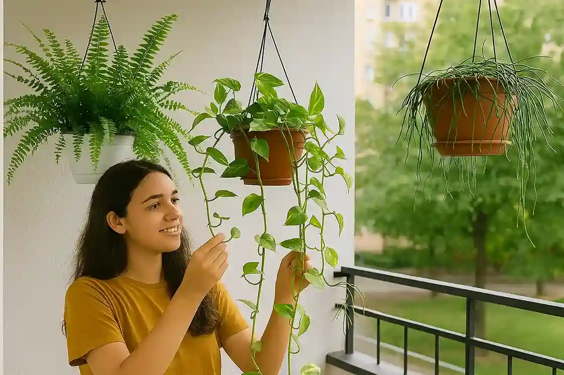 melhores plantas pendentes para sol pleno