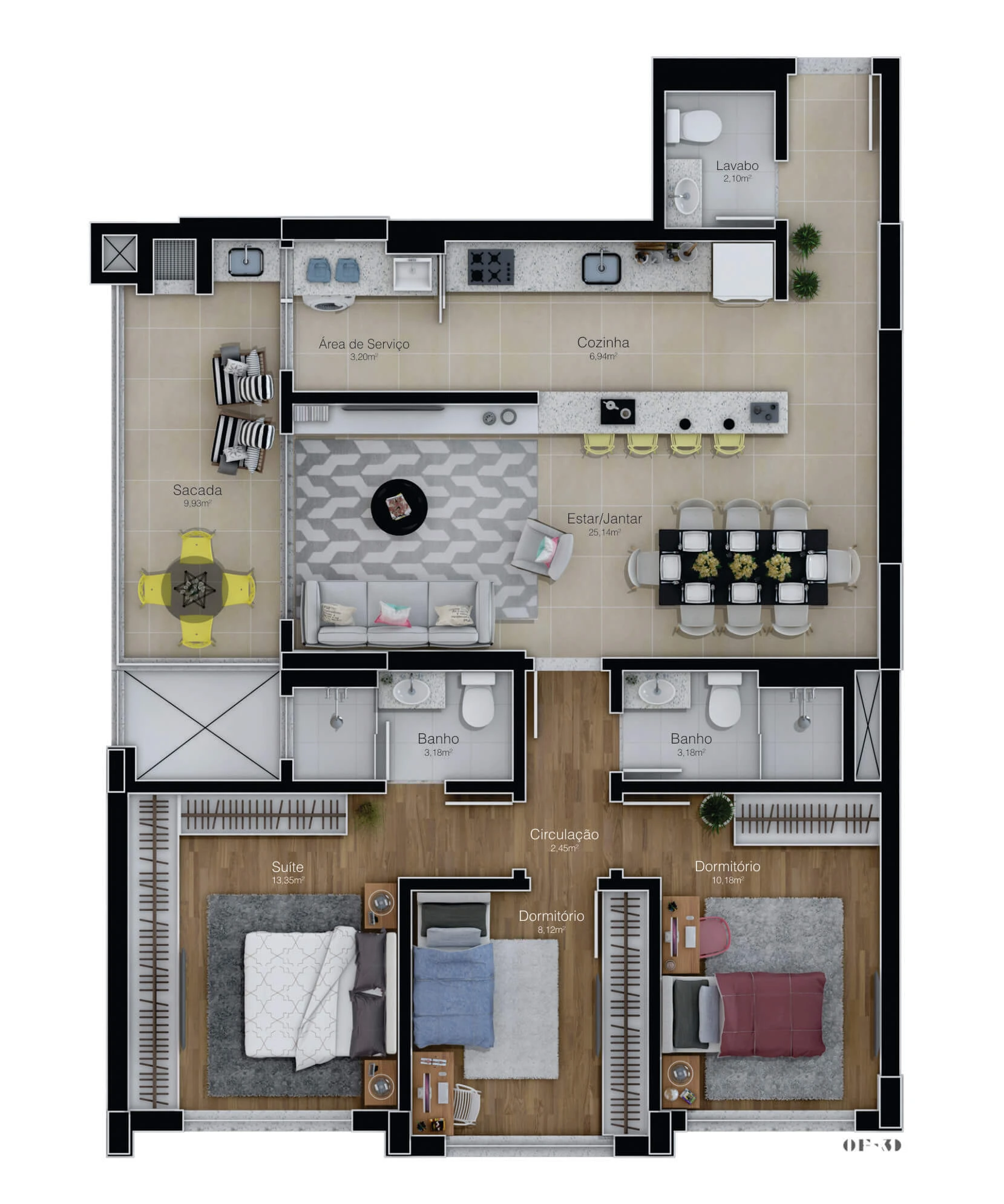 plantas de apartamento para quarto