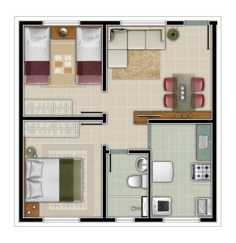 plantas de casas pequenas