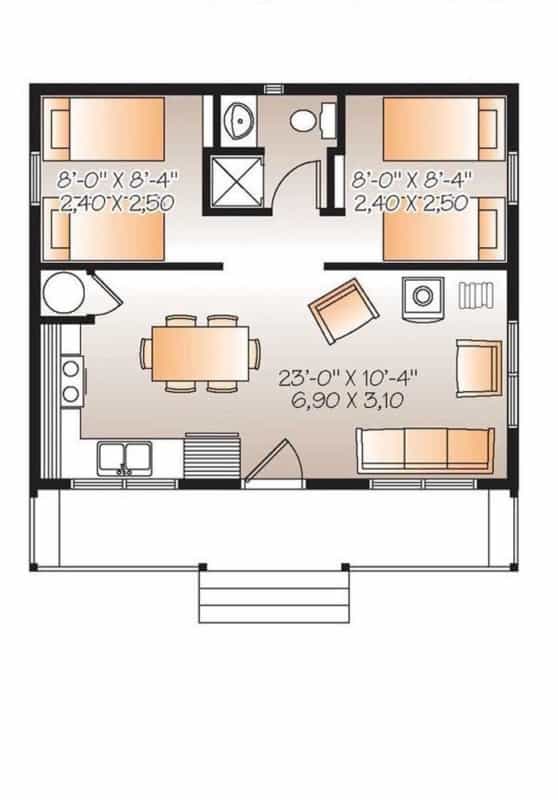 custo médio de construção de casas pequenas