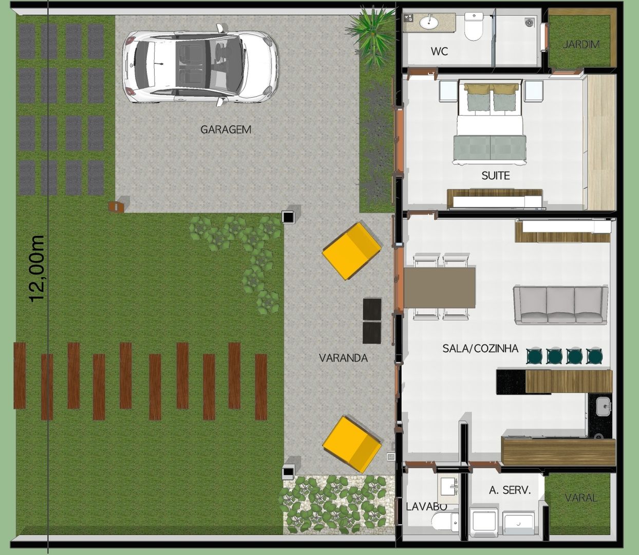 plantas de casas pequenas vs casas médias