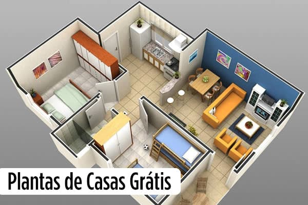 ideias de plantas de casas pequenas com 2 quartos
