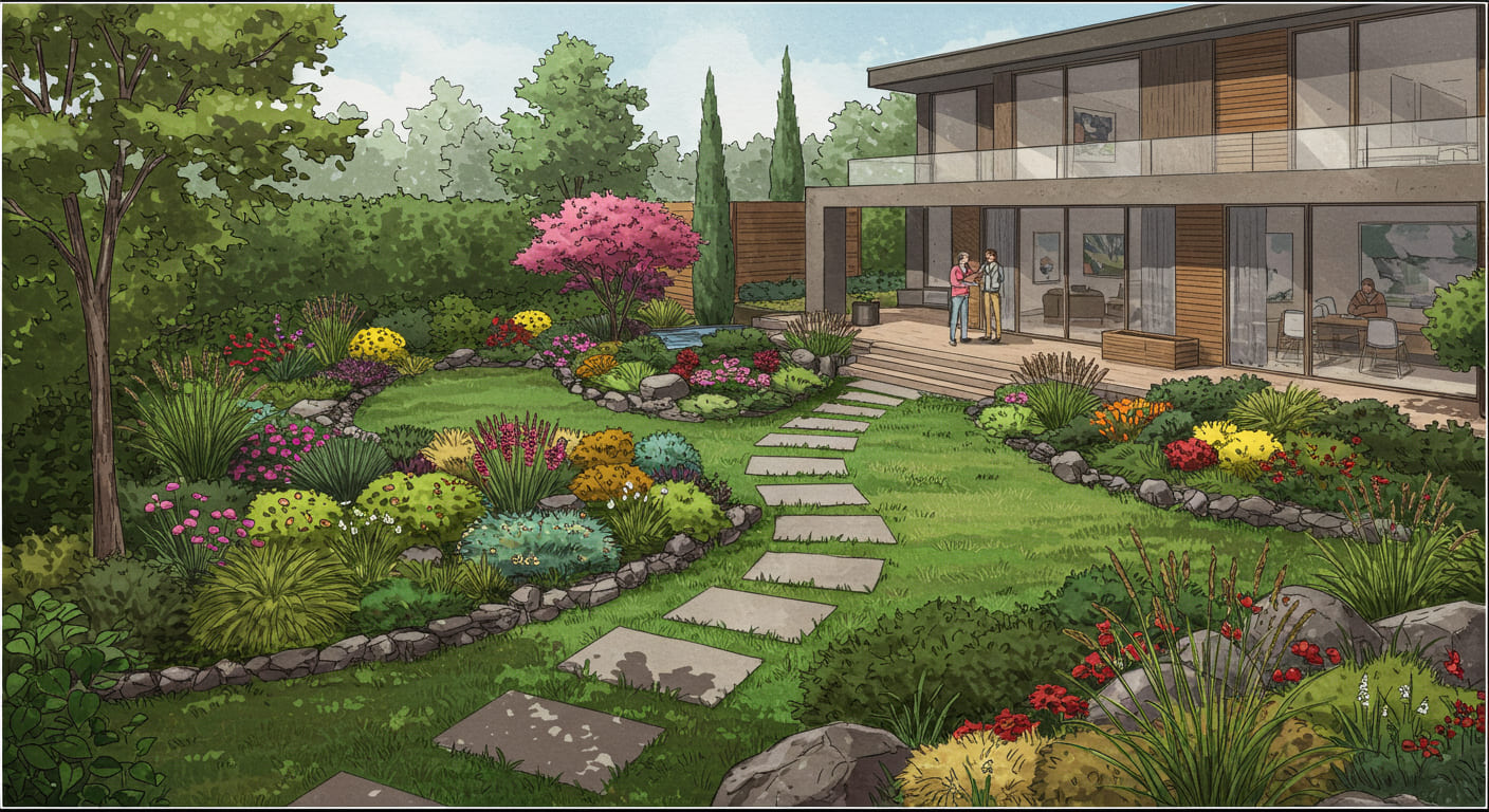 custo médio para montar um jardim com plantas floríferas