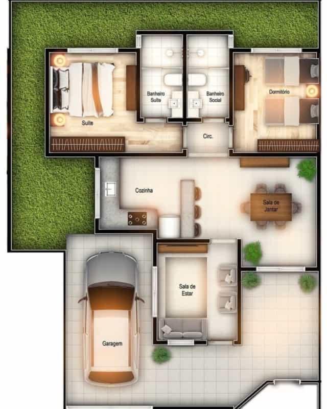 quanto custa montar um jardim interno pequeno