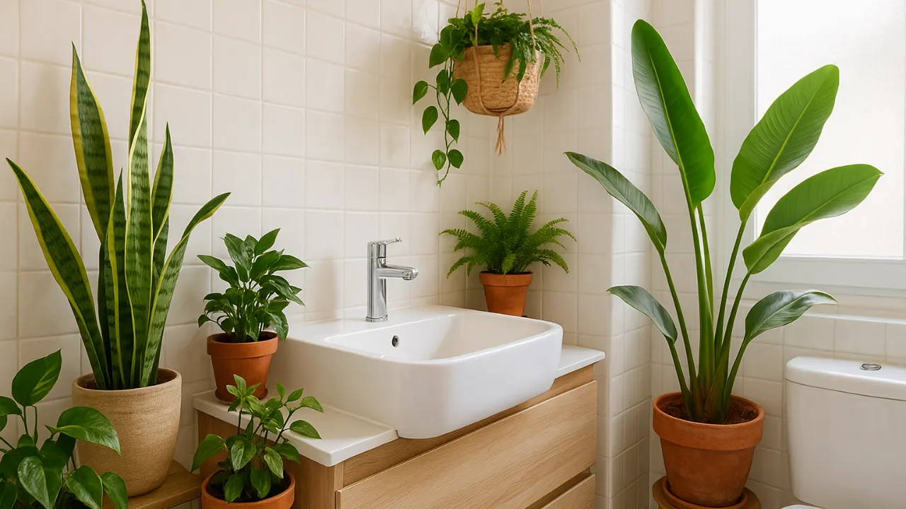 plantas para banheiro pequeno sem janela e sem luz