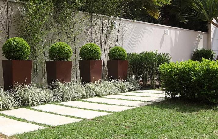 plantas com flores fachada