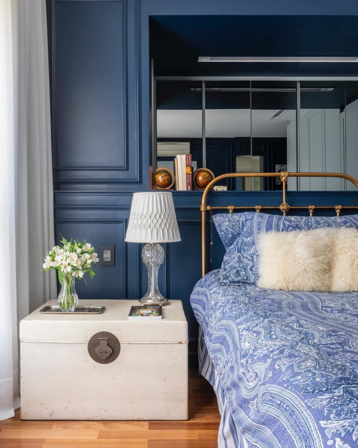quarto azul moderno