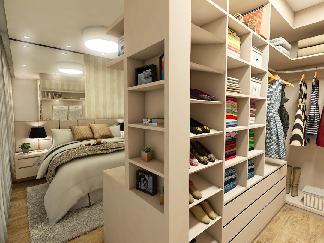 Closet com porta de correr