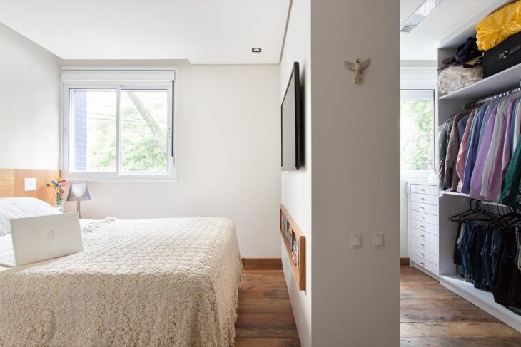 decoração quarto com closet e suíte