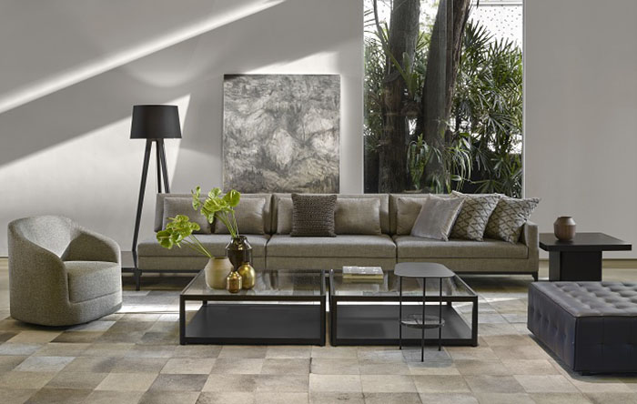 sala com sofá cinza decoração