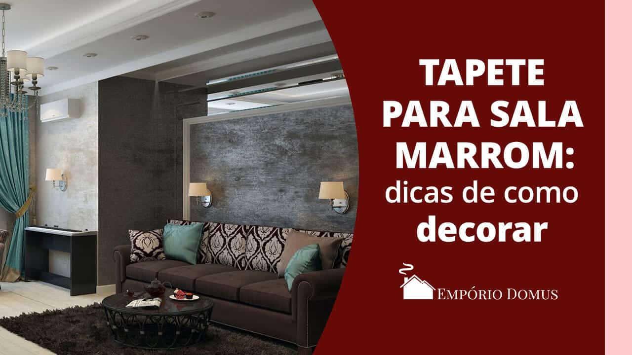 decoração sala pequena sofá marrom