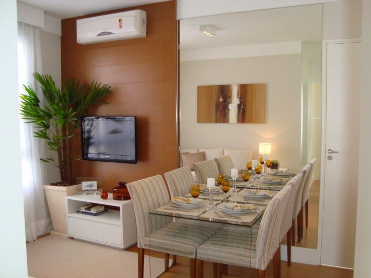 layout sala de jantar pequena