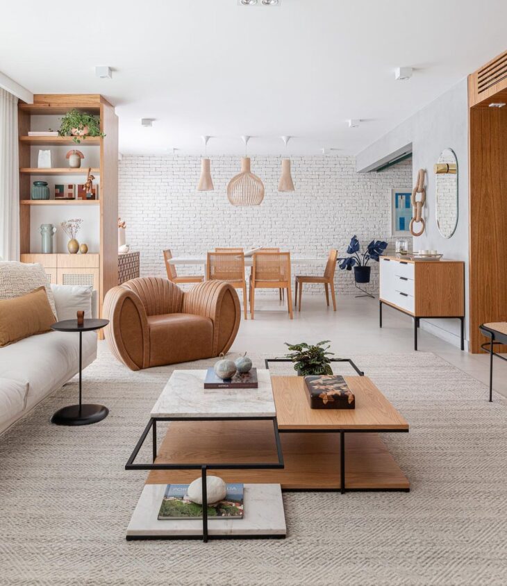 sala de estar e jantar conjugada