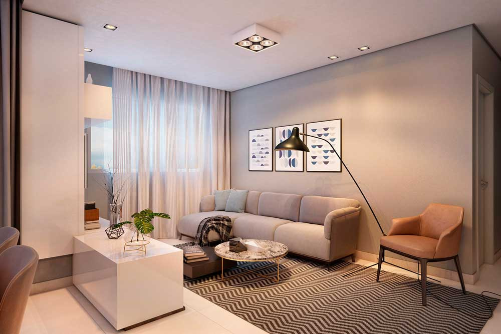 ideias sala de jantar e estar conjugadas apartamento
