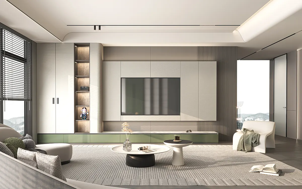 sala minimalista tons terrosos