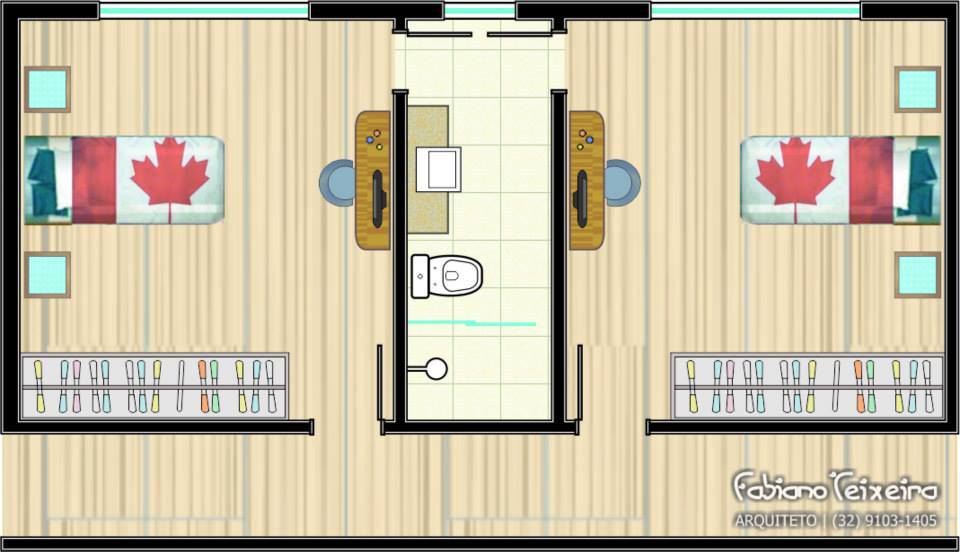 Decoração de banheiro demi-suíte