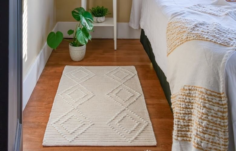 inspiração tapete de crochê para quarto pequeno