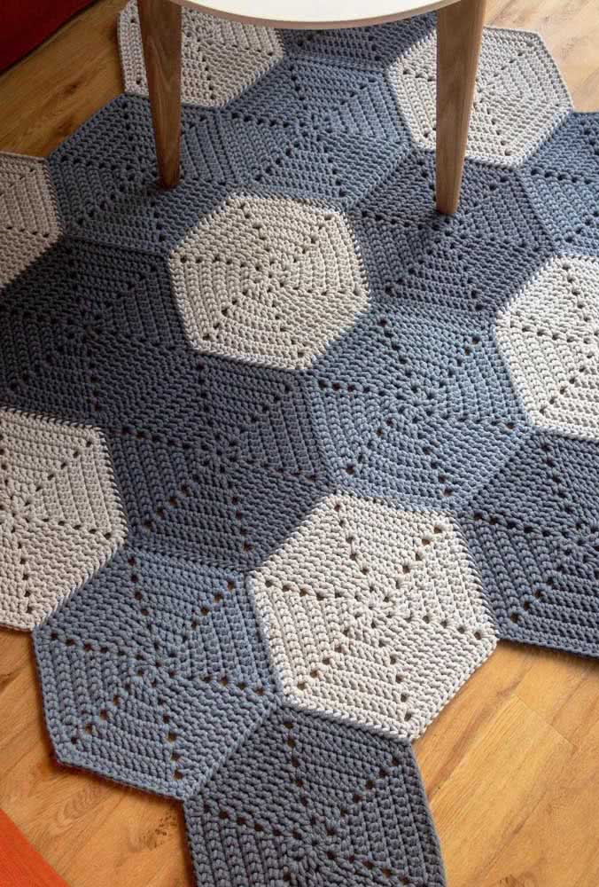 inspiração tapete de crochê para quarto pequeno