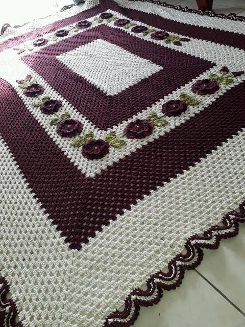 inspiração tapete de crochê para quarto pequeno