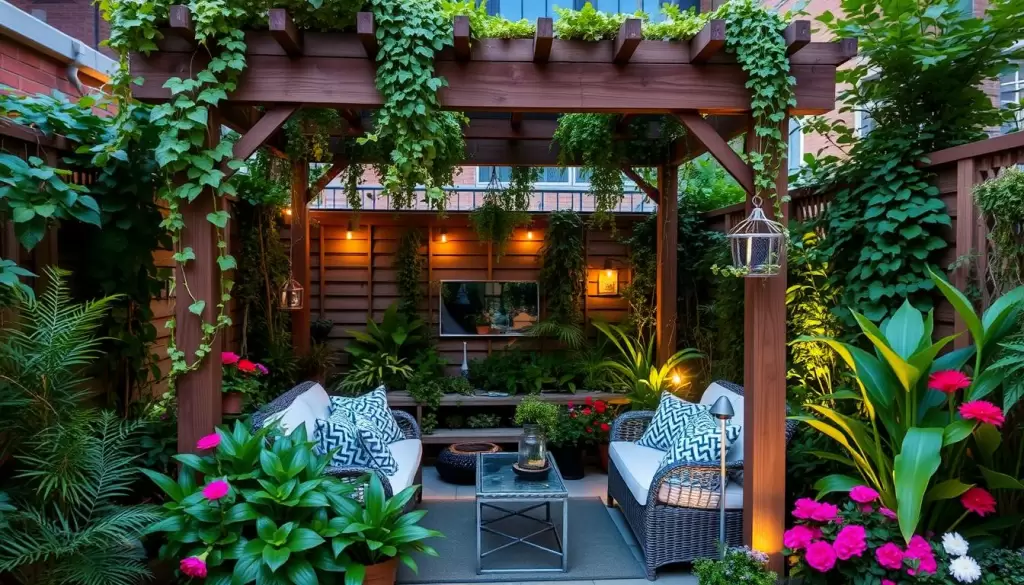 melhores trepadeiras para pergolado com sombra