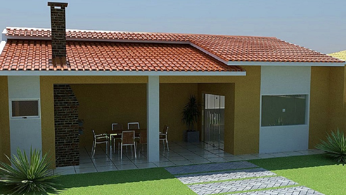 varanda simples fundo de quintal