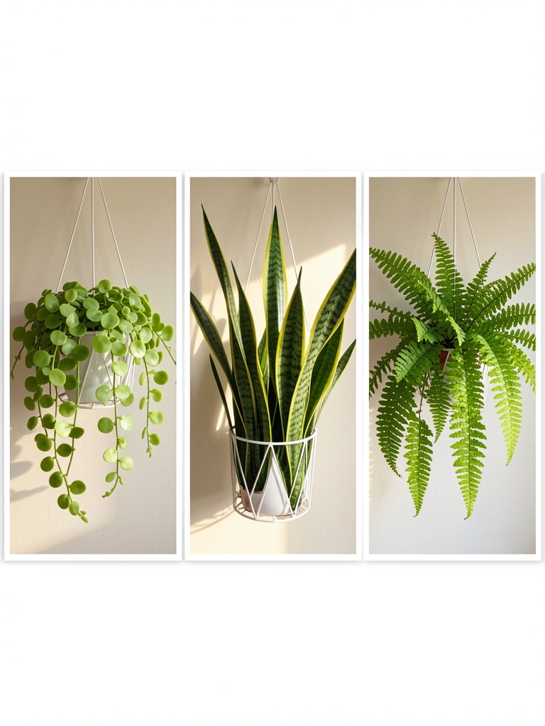 Folhas verdes de espada-de-são-jorge em vaso na janela com luz suave da manhã