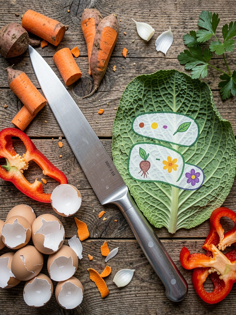 Gráfico ilustrativo com os nutrientes NPK sobre uma folha verde