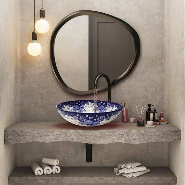 decoração banheiro estilo rústico