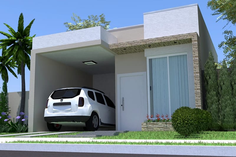garagem lateral em terrenos pequenos