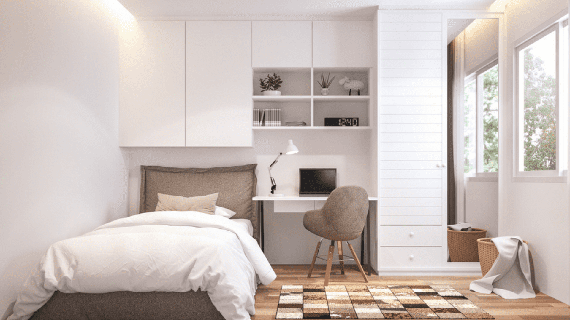quarto pequeno funcional