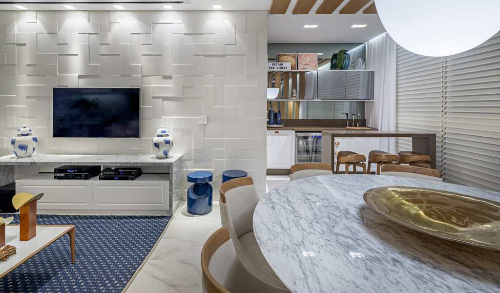 decoração sala com painel de tv
