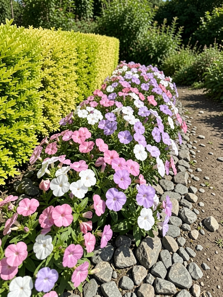 Vasos de cerâmica branca com flores variadas sobre mesa de madeira perto de janela iluminada
