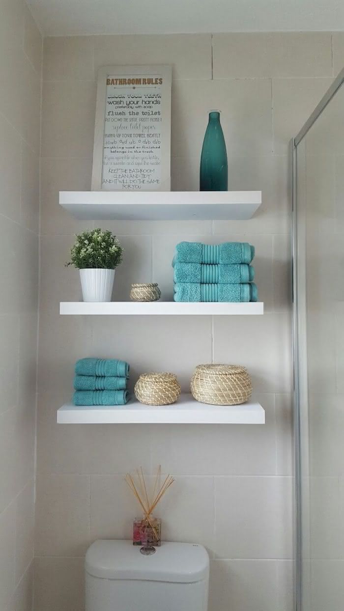 prateleiras verticais banheiro