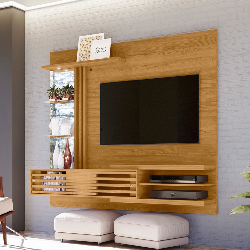 decoração sala com cimento queimado