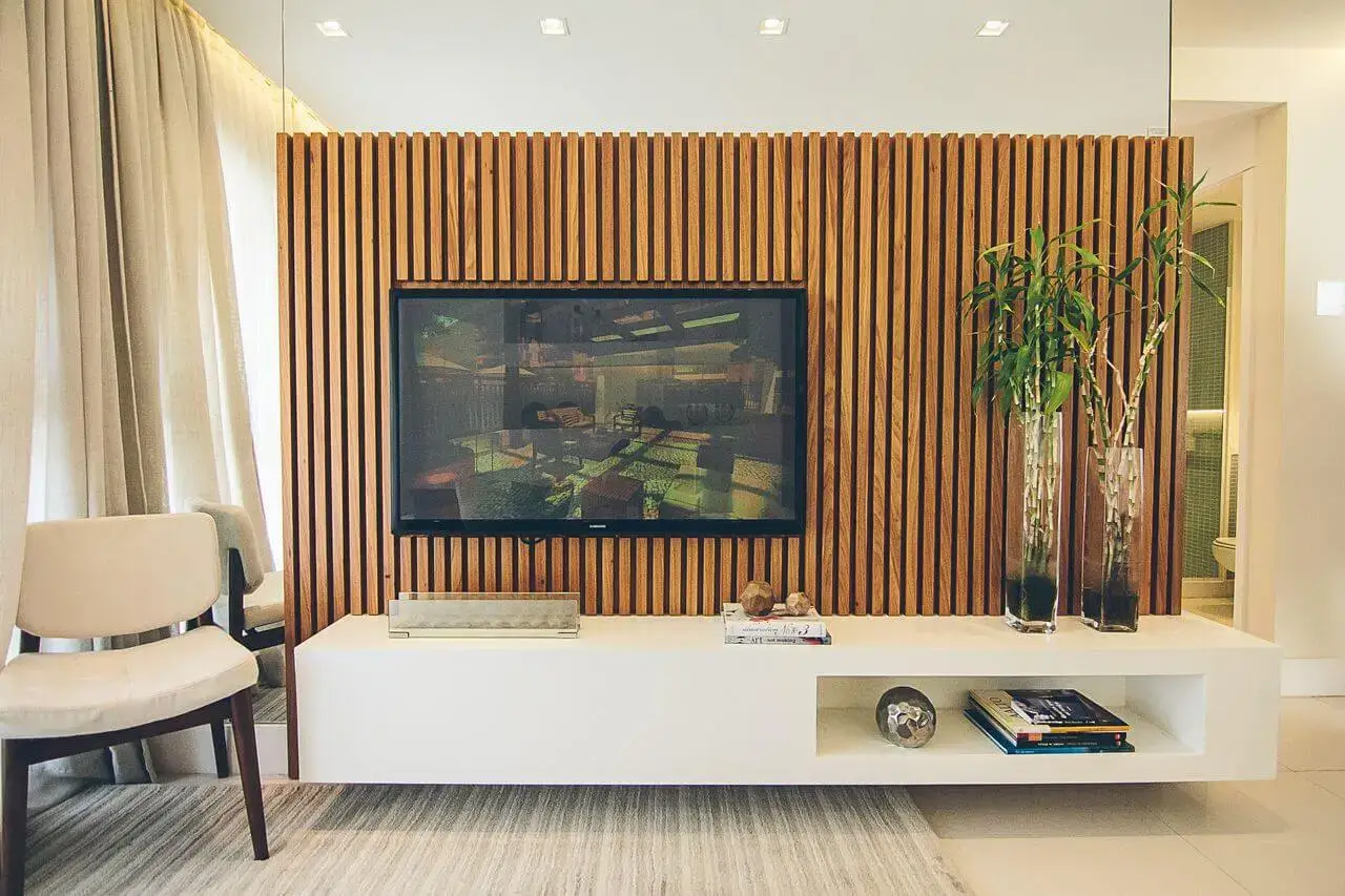 painel ripado com led