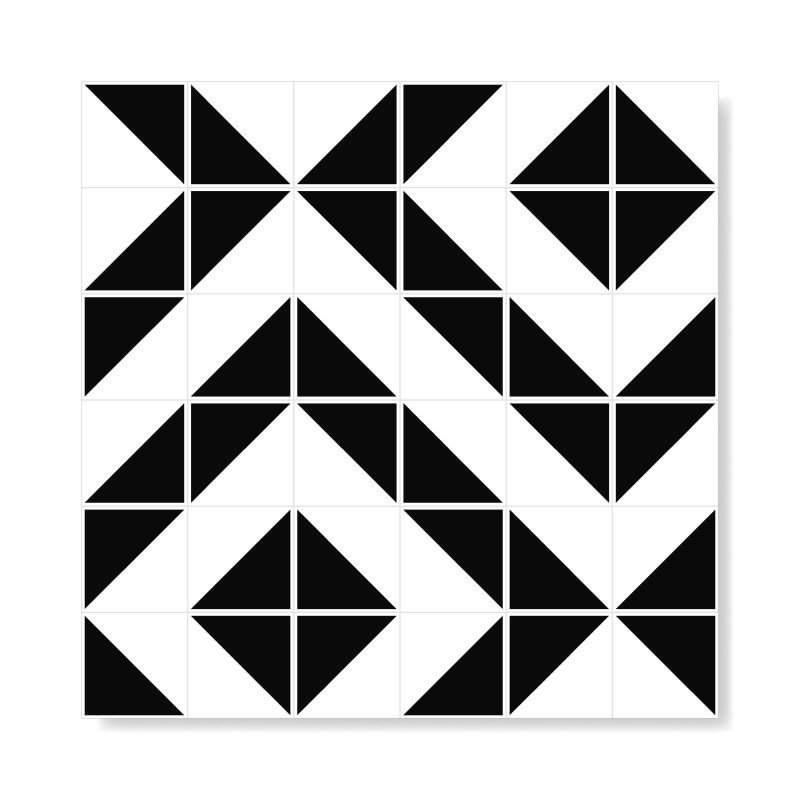 piso xadrez preto e branco