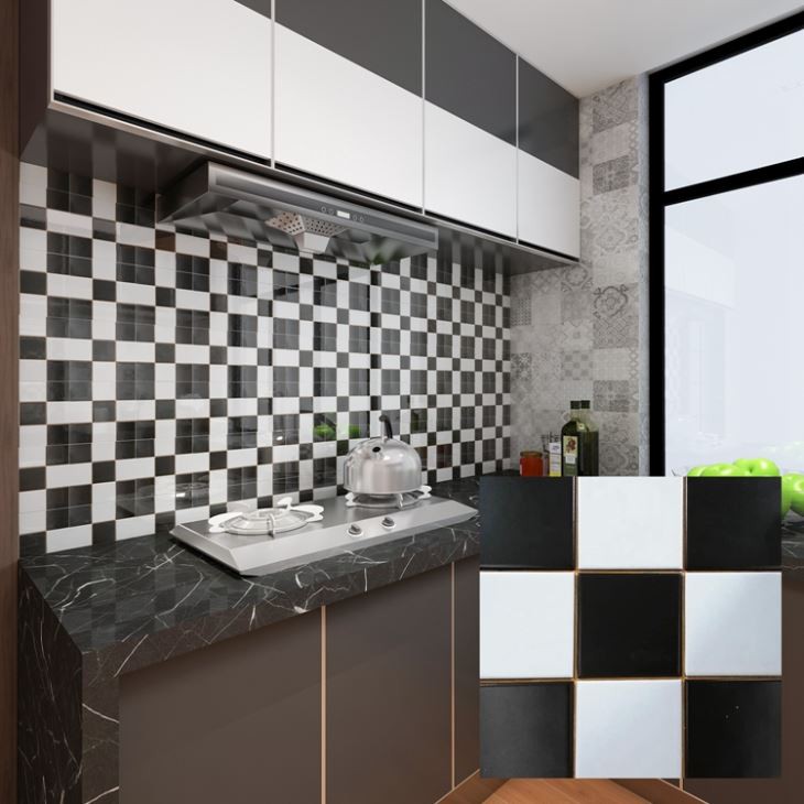 inspiração piso preto e branco