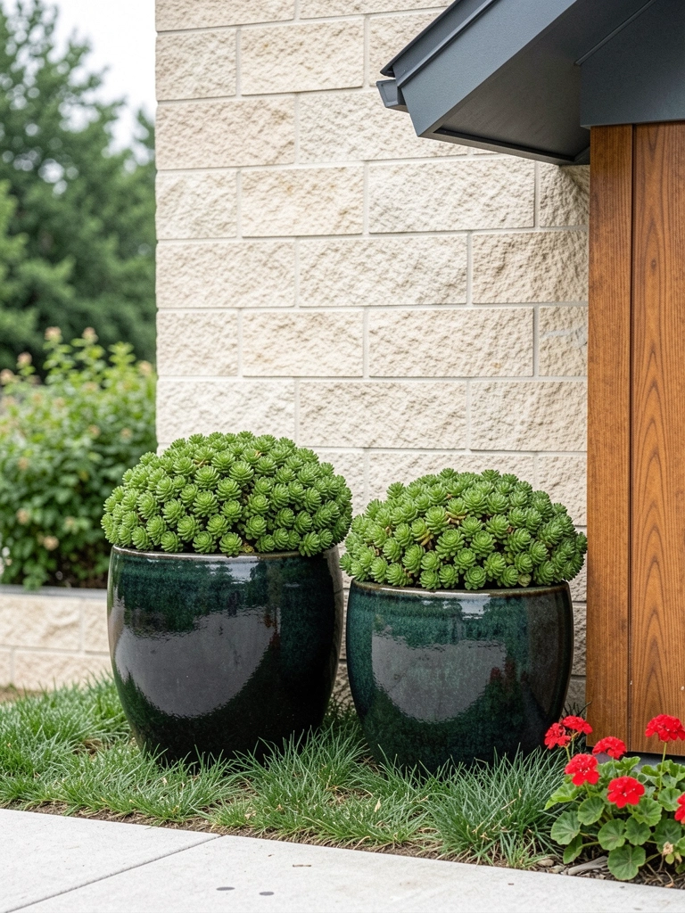 Fachada de casa com trepadeira verde cobrindo a parede ao lado da janela.