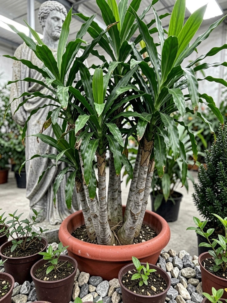 Vaso de cerâmica branca com planta pau d