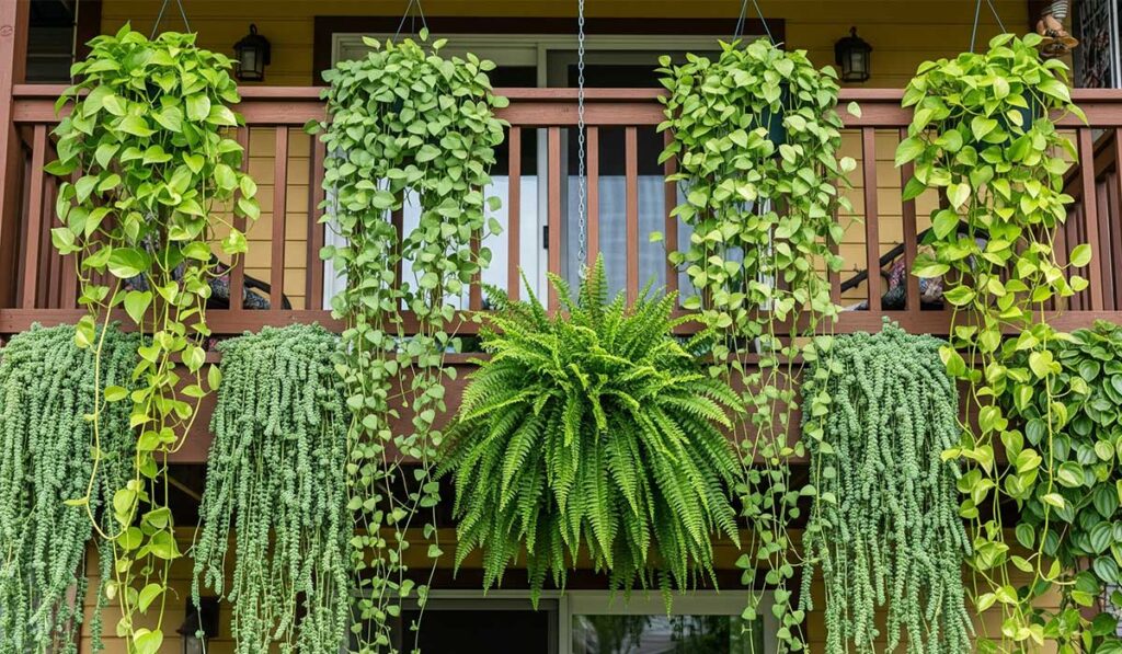 paisagismo com plantas pendentes