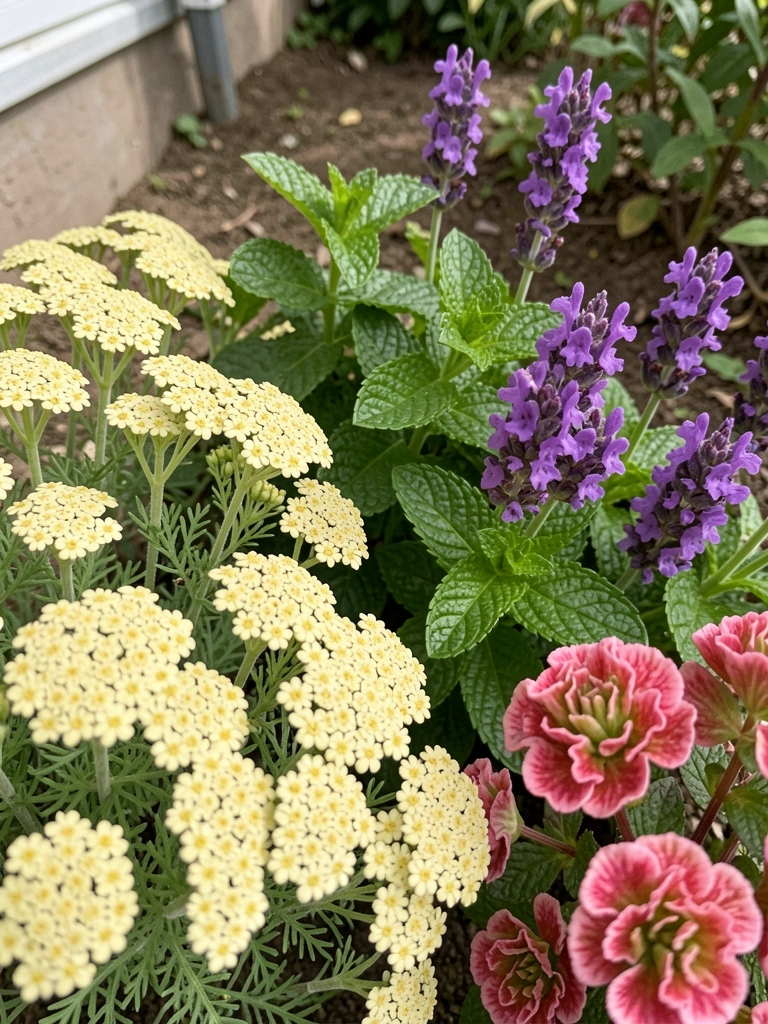 Casa com plantas ao redor, símbolo de natureza repelindo moscas