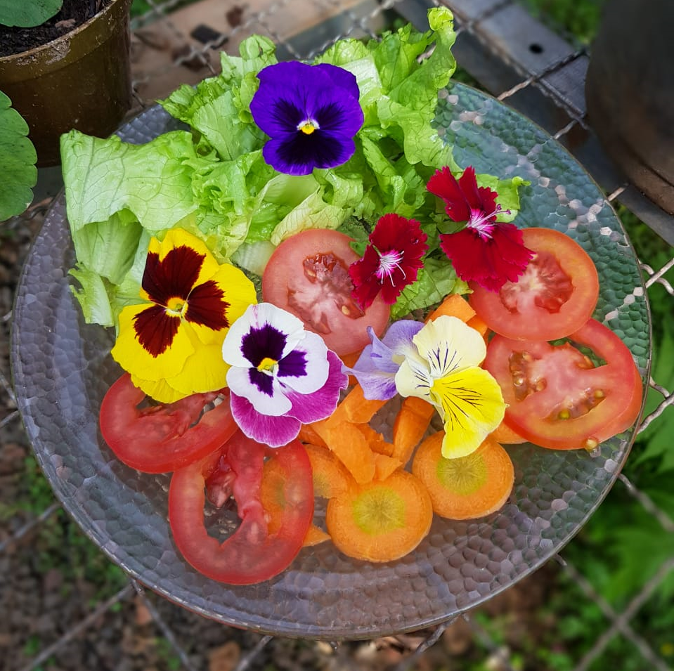 flores para salada