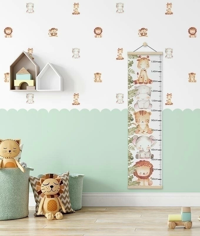 decoração quarto infantil verde e cinza