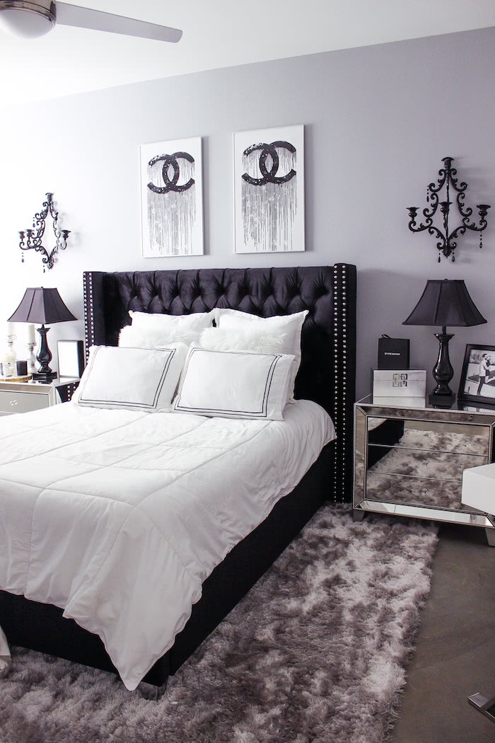 quarto preto e branco