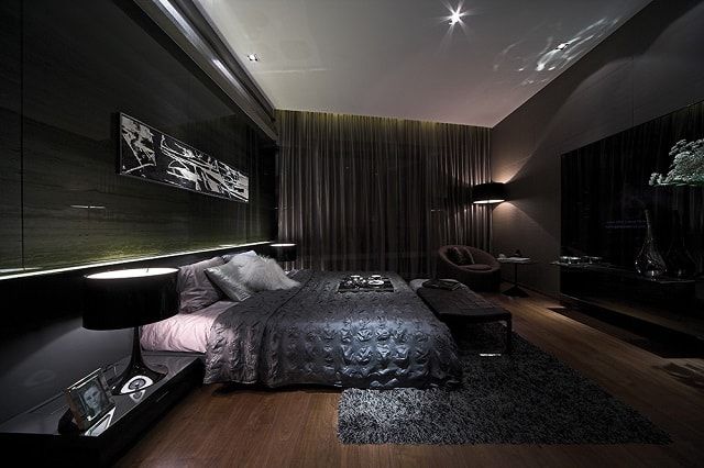 quarto preto masculino