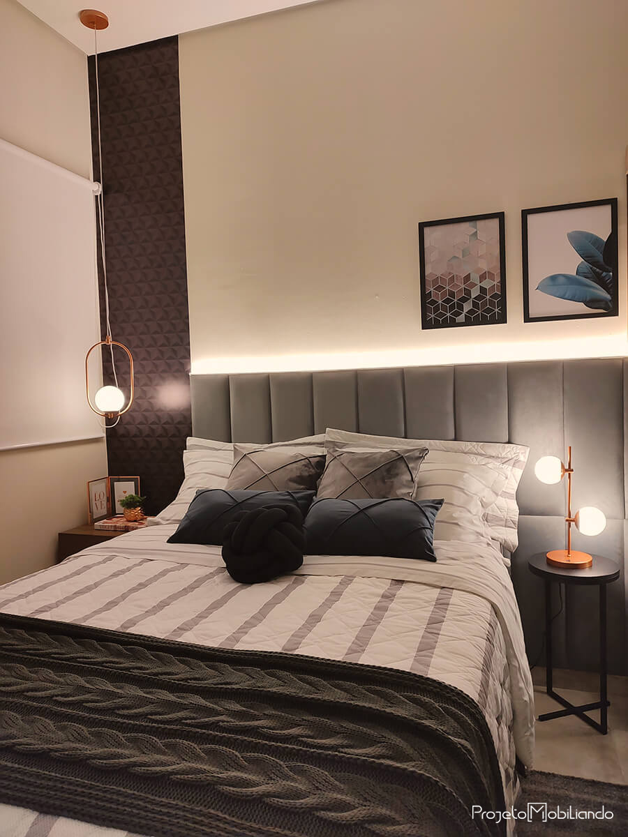 decoração quarto preto moderno